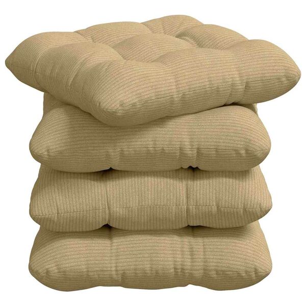 vidaXL Almofadas de Assento 4 pcs Cinza Verde 45 x 45 cm