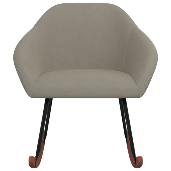 vidaXL Cadeira de baloi&ccedil;o tecido cinzento-claro