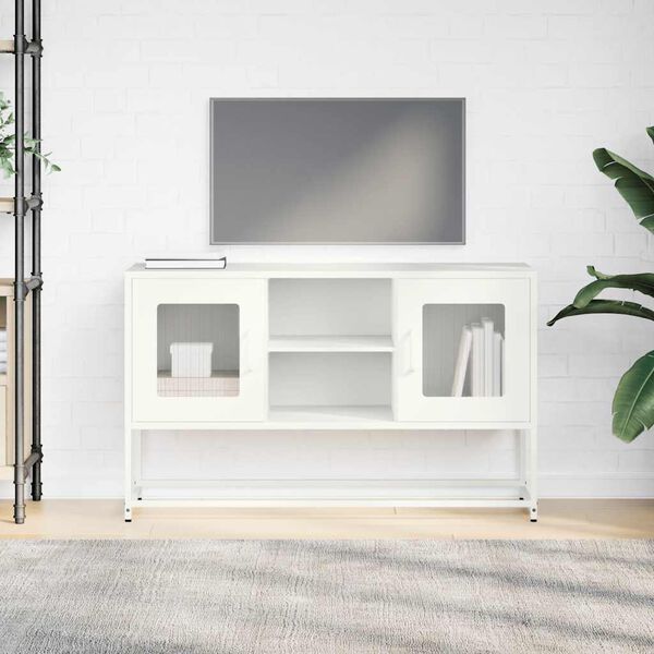 vidaXL M&oacute;vel de TV 100,5x39x60,5 cm a&ccedil;o branco