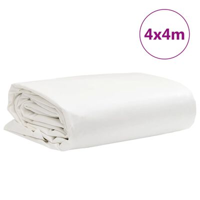 vidaXL Lona 4x4 m 650 g/m² branco