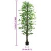 vidaXL Planta de Ficus artificial 2016 folhas 300 cm verde