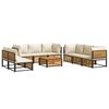 vidaXL 9 pcs conjunto de sof&aacute;s de jardim com almofad&otilde;es ac&aacute;cia maci&ccedil;a