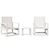 vidaXL 3 pcs conjunto lounge de jardim madeira de pinho maci&ccedil;a branco