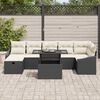 vidaXL Conjunto de Sof&aacute; de Jardim 8 pcs Preto vime PE