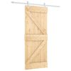 vidaXL Porta Deslizante 85 x 210 cm Natural e Branco
