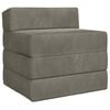 vidaXL Sof&aacute; Cama Dobr&aacute;vel Cinzento-claro 200 x 70 x 15 cm Veludo