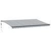 vidaXL Toldo retr&aacute;til autom&aacute;tico com LEDs 600x350 cm antracite/branco