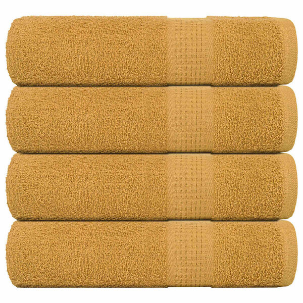 vidaXL Toalhas de banho FROGN 4 pcs 70x140 cm 360 g/m&sup2; ouro