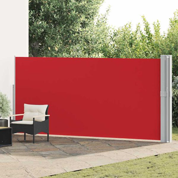 vidaXL Toldo lateral retr&aacute;til para p&aacute;tio 170x1200 cm vermelho