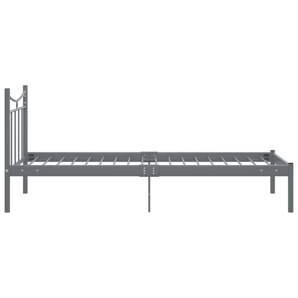 vidaXL Estrutura de cama 90x200 cm metal cinzento