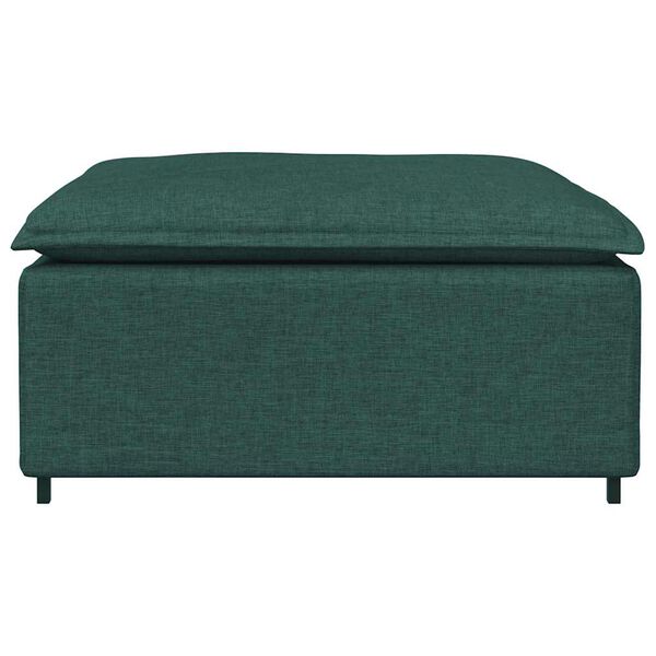 vidaXL Módulo de pufe modular para sofá verde escuro 100x100x48 cm