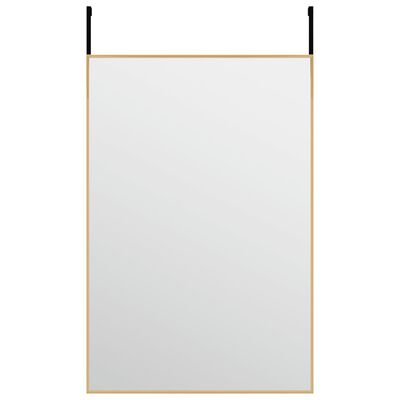 vidaXL Espelho para porta 40x60 cm vidro e alumínio dourado