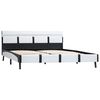 vidaXL Estrutura de cama c/ LED 120x200 cm couro artificial branco