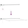 vidaXL Toldo Retrátil Manual Branco 400 × 300 cm Tecido e Aço