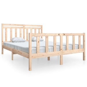 vidaXL Estrutura de cama 160x200 cm madeira maci&ccedil;a