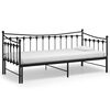 vidaXL Estrutura sof&aacute;-cama de puxar 90x200 cm metal preto