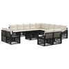 vidaXL Conjunto de Sof&aacute; de Jardim 14 unid. Preto e Branco Creme