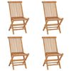 vidaXL 5 pcs conjunto jantar dobrável p/ exterior madeira teca maciça