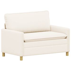 vidaXL Sof&aacute; Creme 126 x 81 x 87,5 cm Tecido