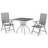 vidaXL 3 pcs conjunto de jantar para jardim a&ccedil;o antracite
