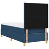 vidaXL Cama Box com colch&atilde;o com cabeceira Azul 90 x 200 cm tecido