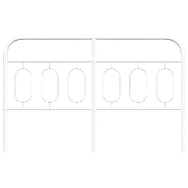 vidaXL Cabeceira de substitui&ccedil;&atilde;o 137 cm metal branco