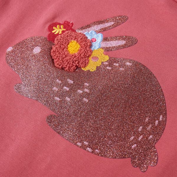 T-shirt de manga comprida para crian&ccedil;a rosa-velho 104