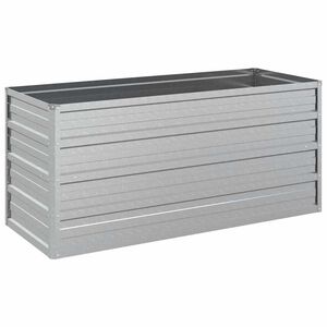 vidaXL Canteiro elevado de jardim 100x40x45cm a&ccedil;o galvanizado prateado