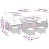 vidaXL Conjunto de Sof&aacute; de Jardim 10 pcs Bege e Cinza Claro