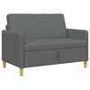 vidaXL Sofa com Armazenamento Cinzento-Escuro 122 x 78 x 87 cm