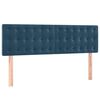 vidaXL Cama box spring c/ colch&atilde;o/LED 140x190 cm veludo azul-escuro