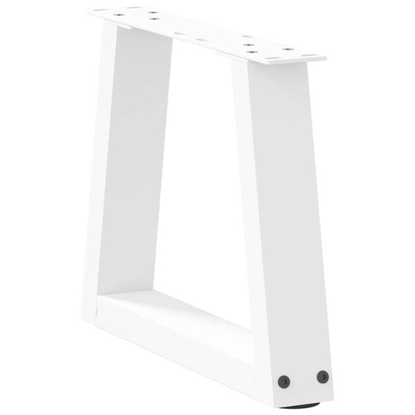 vidaXL P&eacute;s para mesa de centro em V 2 pe&ccedil;as Branco 30x(30-31,3) cm A&ccedil;o