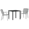 vidaXL Conjunto de Jantar para Jardim 3 unid. Antracite