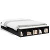 vidaXL Estrutura de cama 150x200 cm derivados de madeira preto