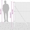 vidaXL Cerca com Poste Prateado 1,6 x 10 m A&ccedil;o e PVC