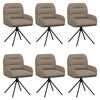 vidaXL Cadeiras de Jantar Girat&oacute;rias 6 pcs Couro Sint&eacute;tico Cappuccino