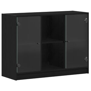vidaXL Buffet Carvalho Preto 100 x 37 x 75.5 cm