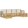 vidaXL Conjuntos de sof&aacute;s 6 pcs Branco Madeira S&oacute;lida de Ac&aacute;cia