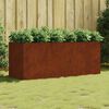 vidaXL Canteiro elevado de jardim 200x80x80 cm a&ccedil;o corten