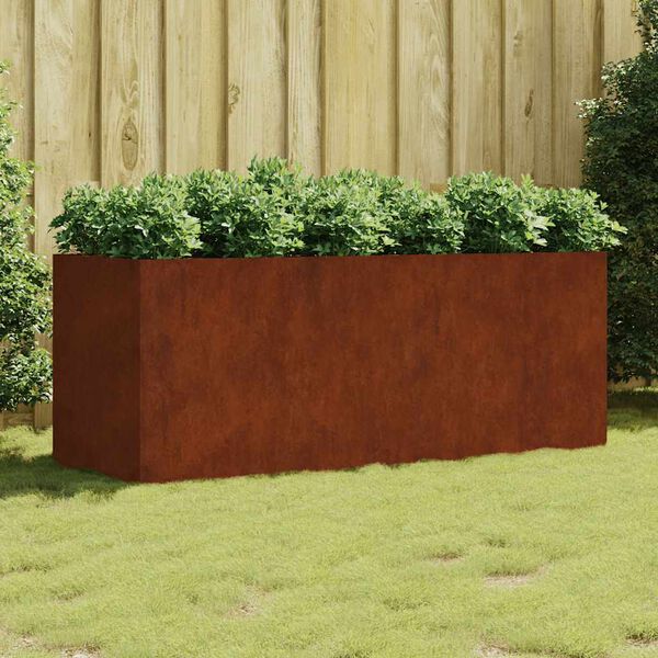 vidaXL Canteiro elevado de jardim 200x80x80 cm a&ccedil;o corten