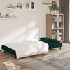 vidaXL Sof&aacute;-cama 2 lugares com duas almofadas veludo verde-escuro