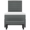 vidaXL Cama Box com colch&atilde;o Cinza Escuro 100 x 200 cm tecido