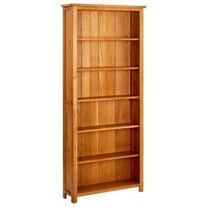 vidaXL Estante com 6 prateleiras 80x22,5x180cm madeira carvalho maci&ccedil;a