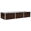 vidaXL Canteiro elevado de jardim a&ccedil;o galvanizado 240x80x45cm castanho