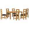 vidaXL Conjunto de sala de jantar 7 unid. Preto
