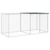 vidaXL Gaiola para galinhas com teto antracite 203x98x90 cm a&ccedil;o galvanizado