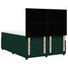 vidaXL Cama com molas/colch&atilde;o 140x190 cm veludo verde-escuro