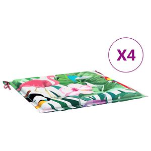 vidaXL Almofad&otilde;es p/ cadeira 4pcs 50x50x4cm tecido multicor