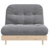 vidaXL Sof&aacute;-cama futon com colch&atilde;o 100x206x11 cm madeira pinho maci&ccedil;a