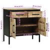 vidaXL Buffet Castanho 70 x 35 x 70 cm Madeira de mangueira maciça